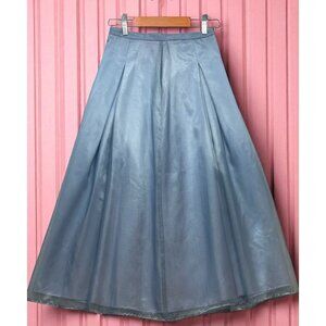 Apostrophe Maxi Skirt Shimmering Blue Sz 12 Y2K Whimsigoth Cottage Fairy Coquett